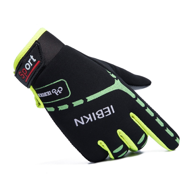 1 Paar Outdoor Sport Wandelen Fiets Fietsen Handschoenen Voor Mannen Vrouwen Windstopper Kunstleder Zachte Warme Vissen Handschoenen: green