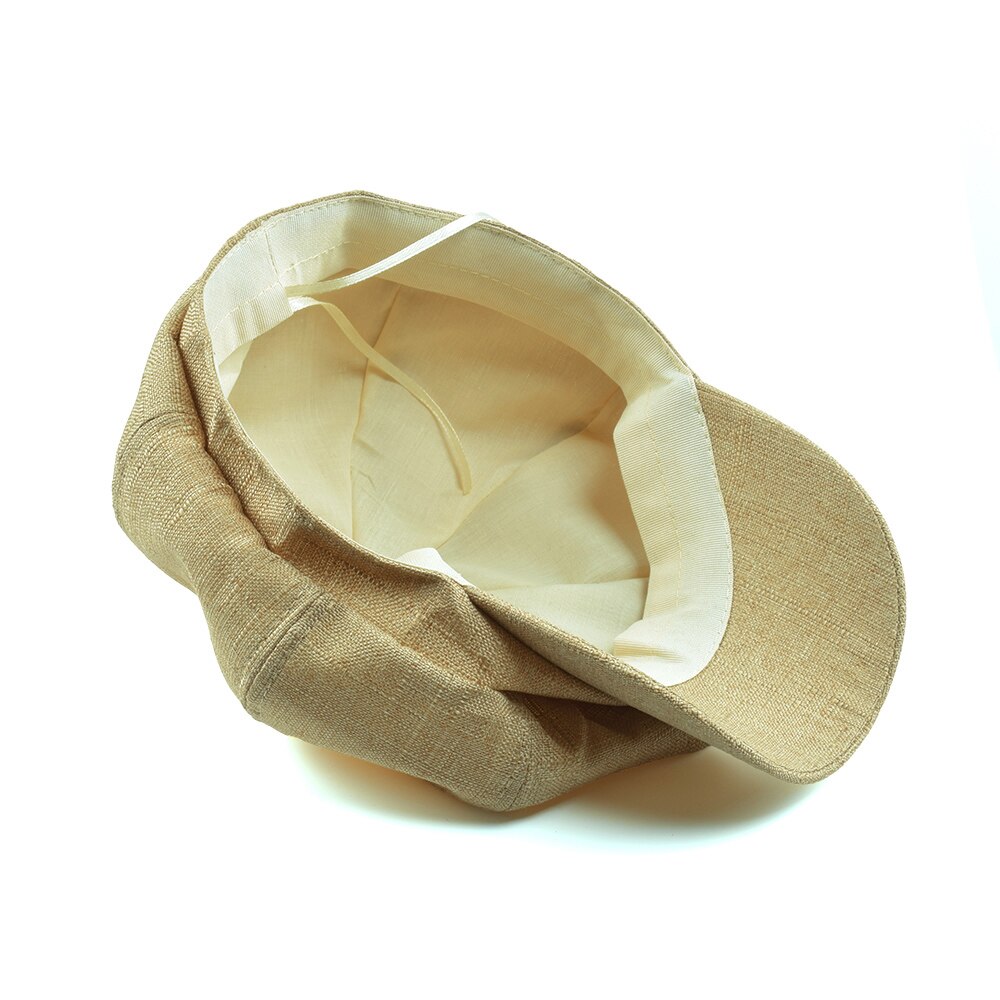 Gorro de algodón estilo británico para hombre, gorra de algodón Ascot, Beckham, color caqui, Estilo Vintage, boina octogonal, primavera y verano