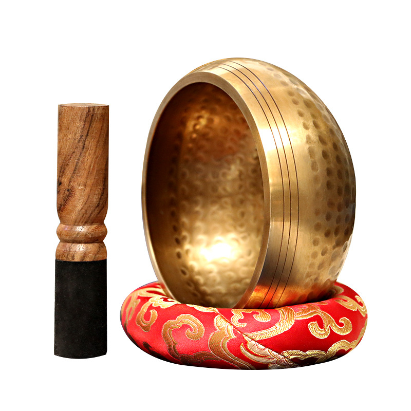 Cuenco con sonido de Buda hecho a mano en Nepal, cuenco para Yoga, meditación, canto, carillón de latón, artesanía, terapia musical