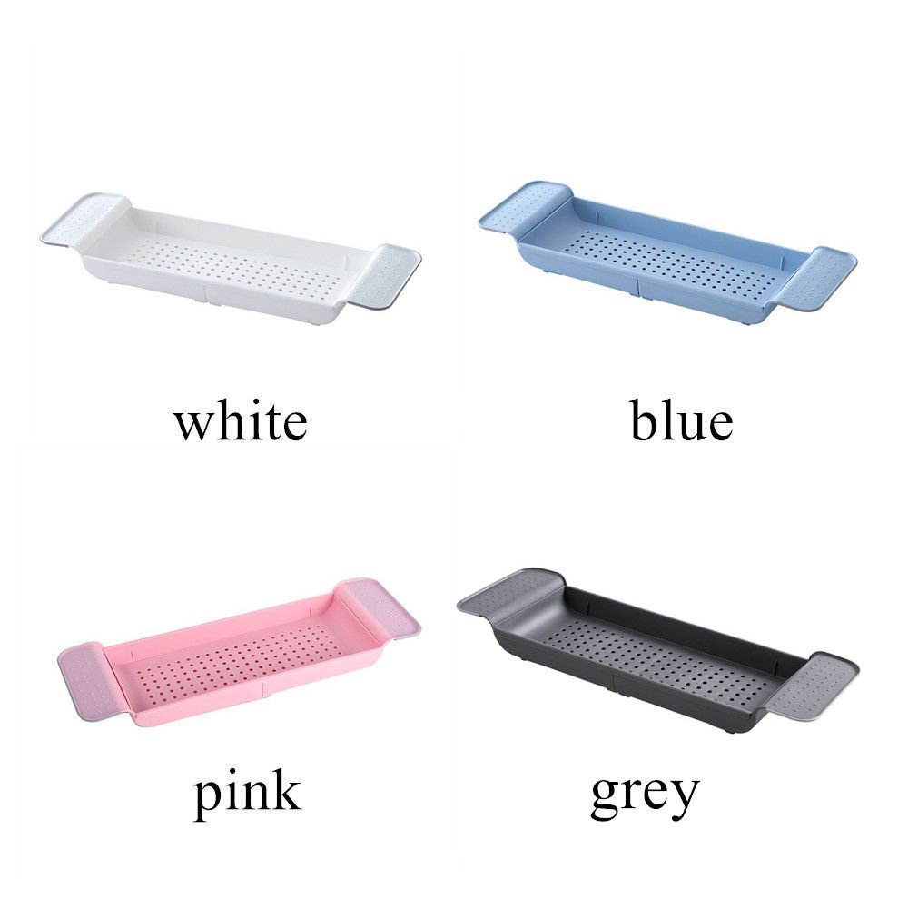Organizer Bathroom Organizer Retractable Shelf Bathtub Storage Rack Bathtub Tray Bathroom Drain Rack Bathtub Shelf