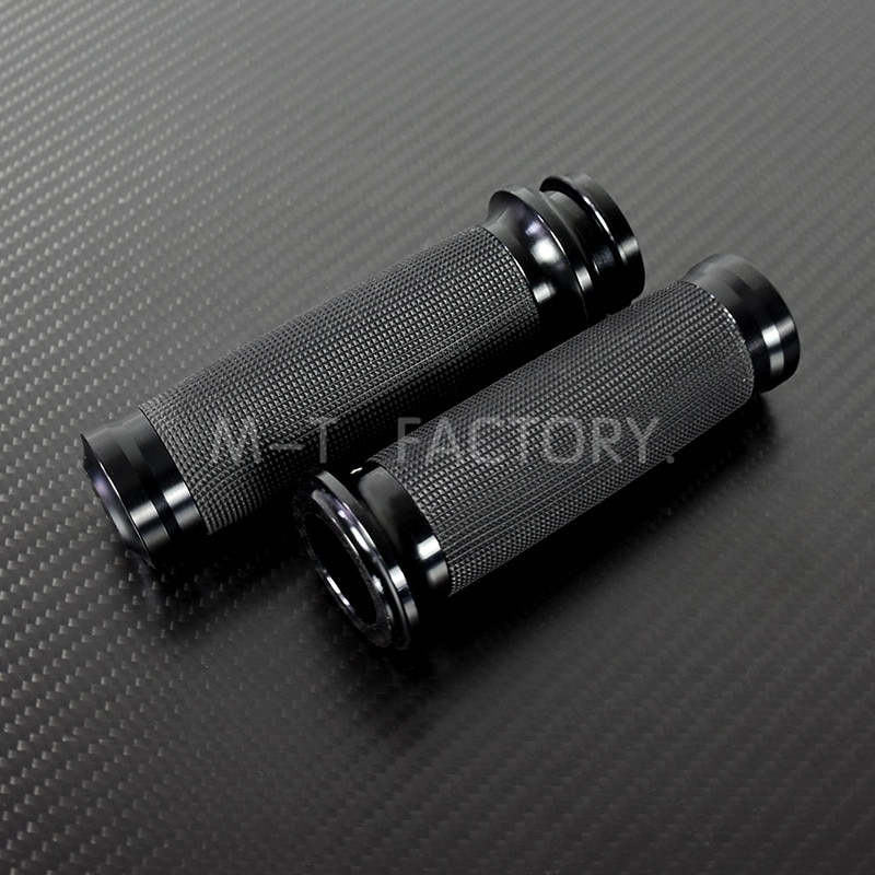 HTTMT Black Hole Hollow Circle Hand Grips For Harley Touring & Dyna | 25mm / 1inch
