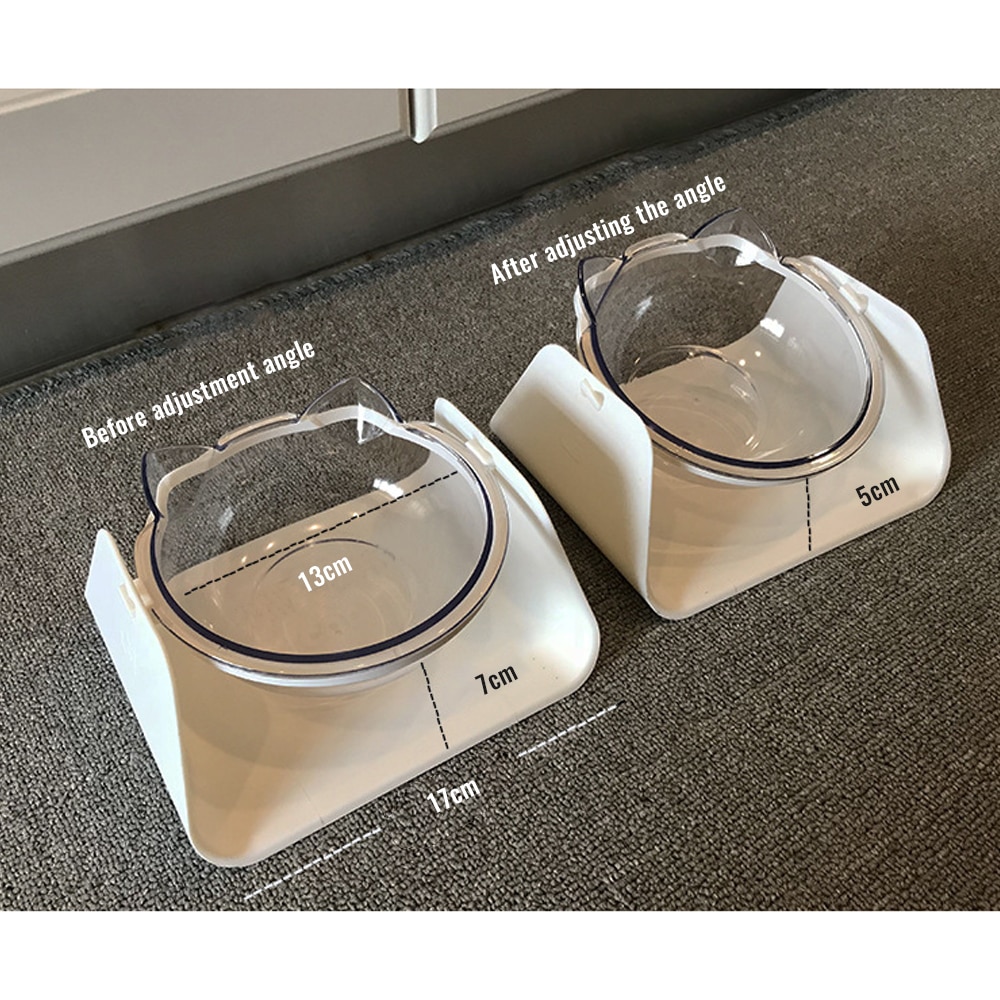 Kattenbak voerbak waterbak 15 graden verstelbaar 2 in 1 huisdier voerbak hond voerbak huisdier honden voerbak servies