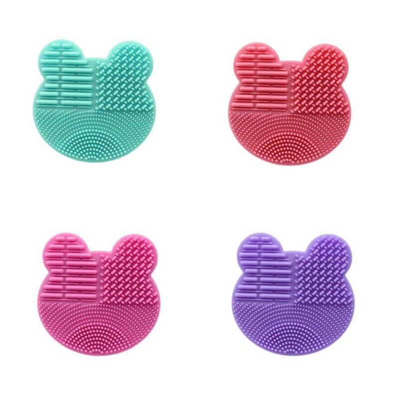 1 Set Makeup Brush Cleaner Kit Double Side with Cosmetic Brush Cleaning Box and Instantly Dry Color Removal Sponge