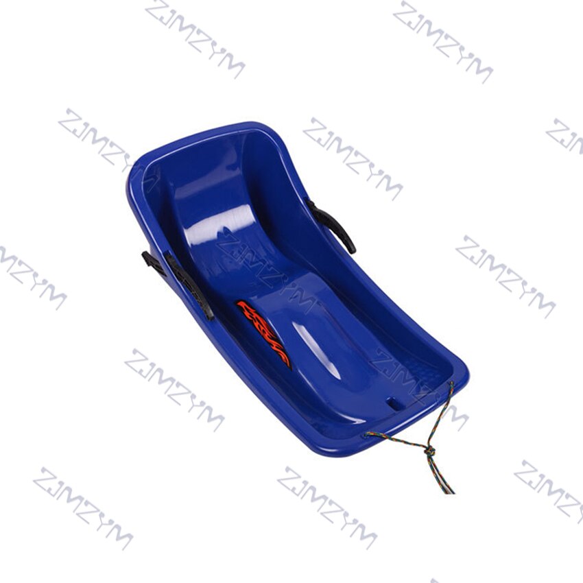 JK1225P High Backrest Thickened Antiskid Snowboarding Adults Sand Grass Skiing Board Outdoor HDPE Sleigh Children's Snowboard: Blue