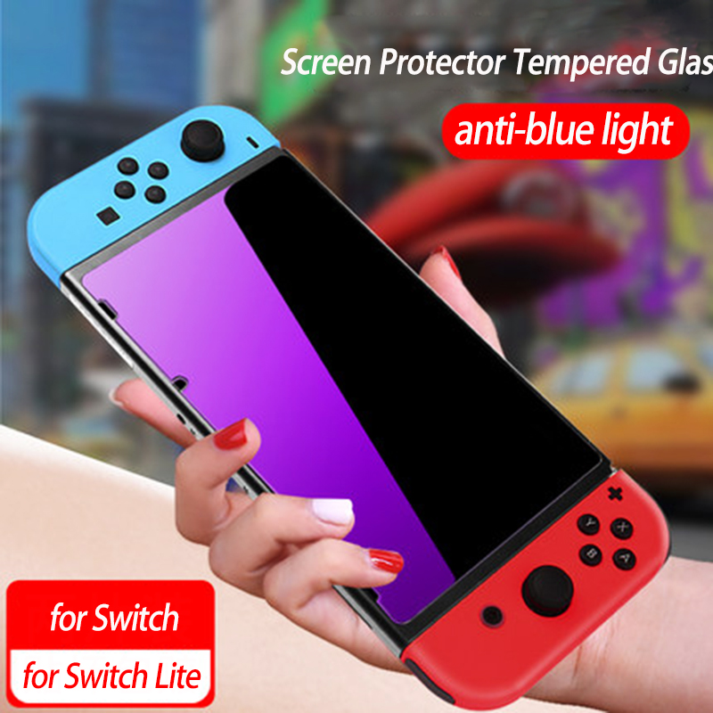 Violet Glas Screen Protector Voor Nintendo Switch Gehard Glas Anti Blauw Licht Voor Nintend Schakelaar Lite Ns Lite Schakelaar Glas 9H