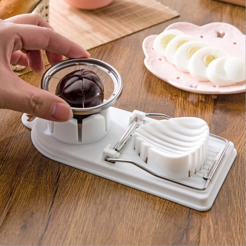 Eiersnijder - Roestvrij Staal - Fruit & Groente Snijder - Twee-in-één Slicer