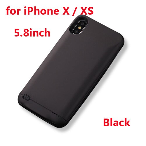 10000mAh Battery Charger Case For iphone 6 6s 7 8 Plus Power Bank Charging Case For iphone X XS Max XR 6 s power bank Case: X XS Black