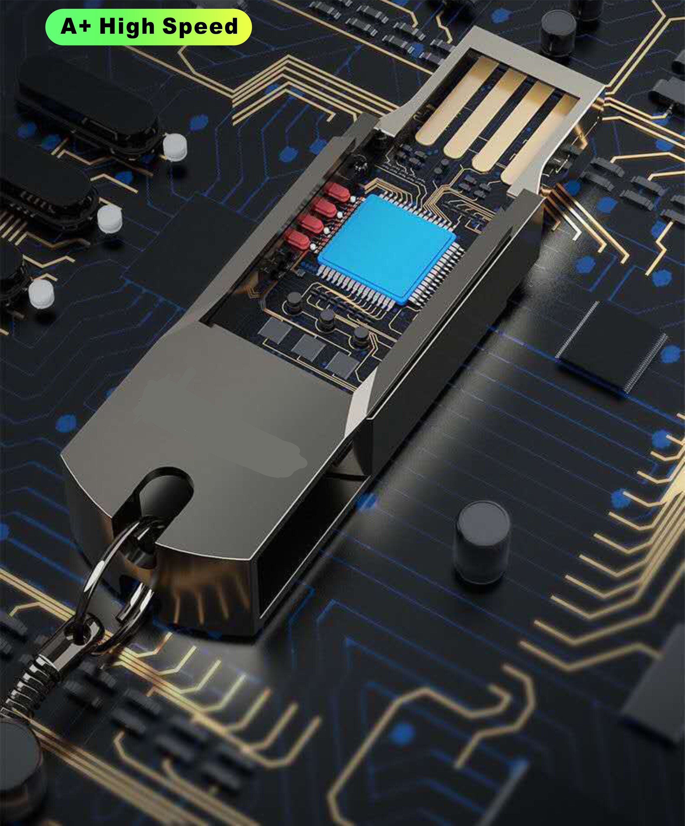 High Speed Solid U Disk 128g Mobile Phone Computer Dual Purpose Metal Car Music Dust And Shock Proof