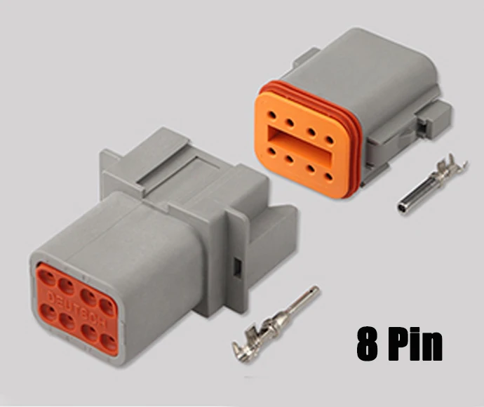 1/5set Deutsch DT Connettore 2/3/4/6/8/12 Pin Elettrico Impermeabile Femmina e Maschio Connettore Spina per Auto Motore: Avorio / 5-9 pezzi