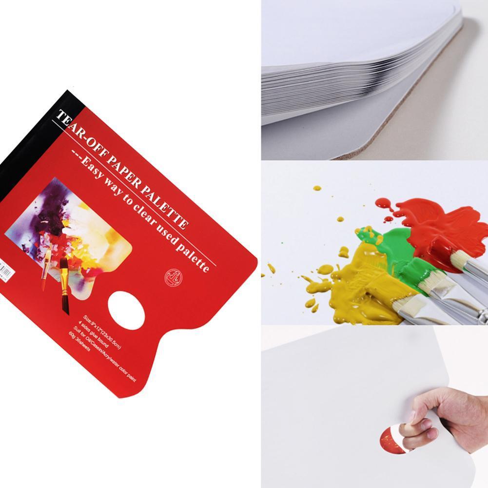 Paper palette painting watercolor palette For Gouache acrylic Pad Palette oil paint supplies art Disposable Y3C6