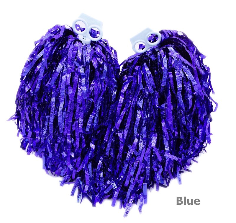 2 stks Cheerleading Pom Poms voor Voetbal Basketbal Wedstrijd Cheerleading pompons cheerleader cheerleading metallic pompom Groen