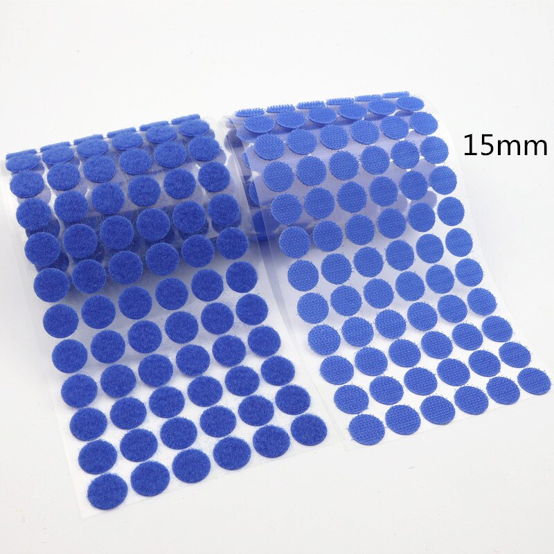 AIJJU 120 Pairs 15mm Kleur Ronde Zelfklevende Lijm Sluiting Tape Dots Sticky Terug Haak En Lus Magic sticker Dubbelzijdig