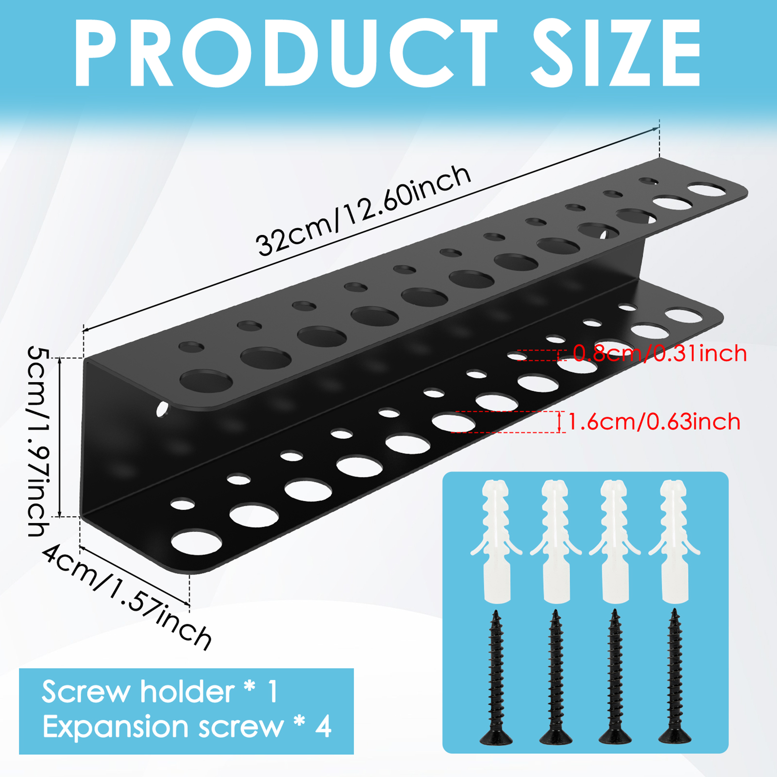 Screwdriver Organizer 14/23 Holes Wall Mounted Scr... – Vicedeal