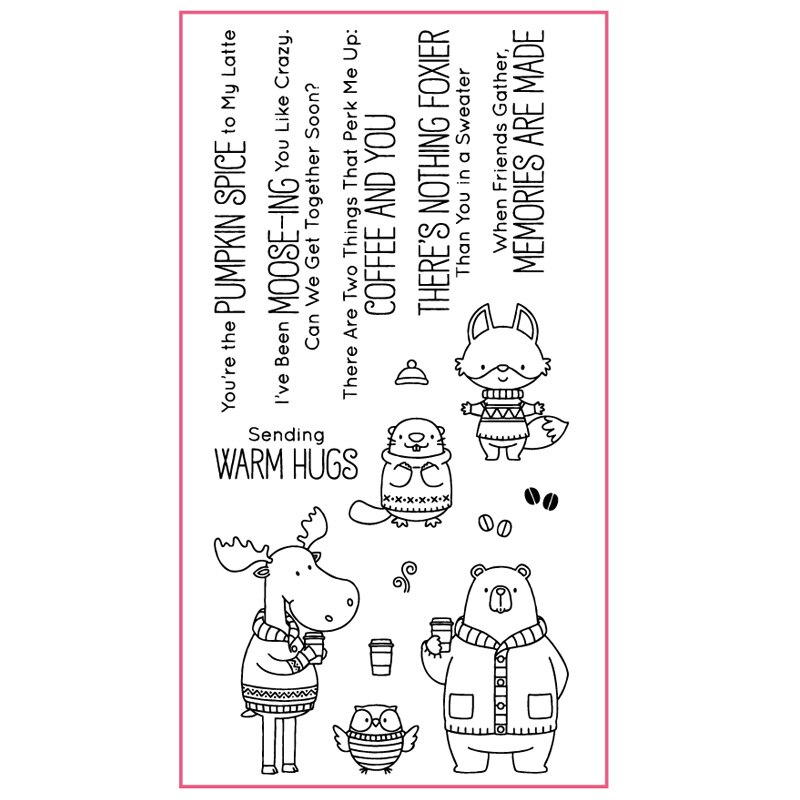 Hello Awesome Phrases Sea Animals Monkey Bears Transparent Clear Stamps for DIY Scrapbooking Paper Cards Crafts: 5
