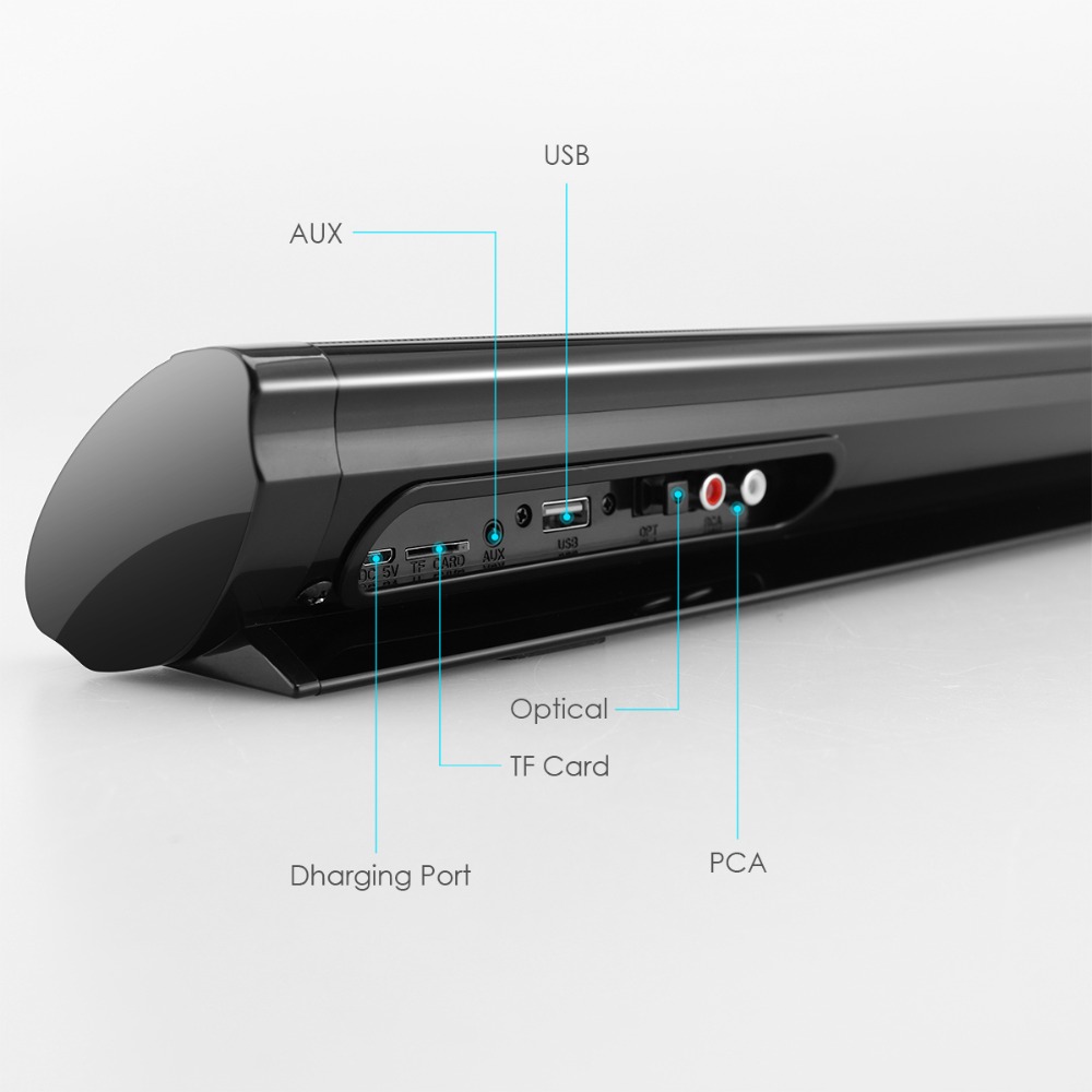 30W Tv Bluetooth Soundbar Bar Home Theater Music Center Hifi Stereo Fm Radio Voor Tv Pc Lange Bar Muur mount Caixa De Som Draadloze