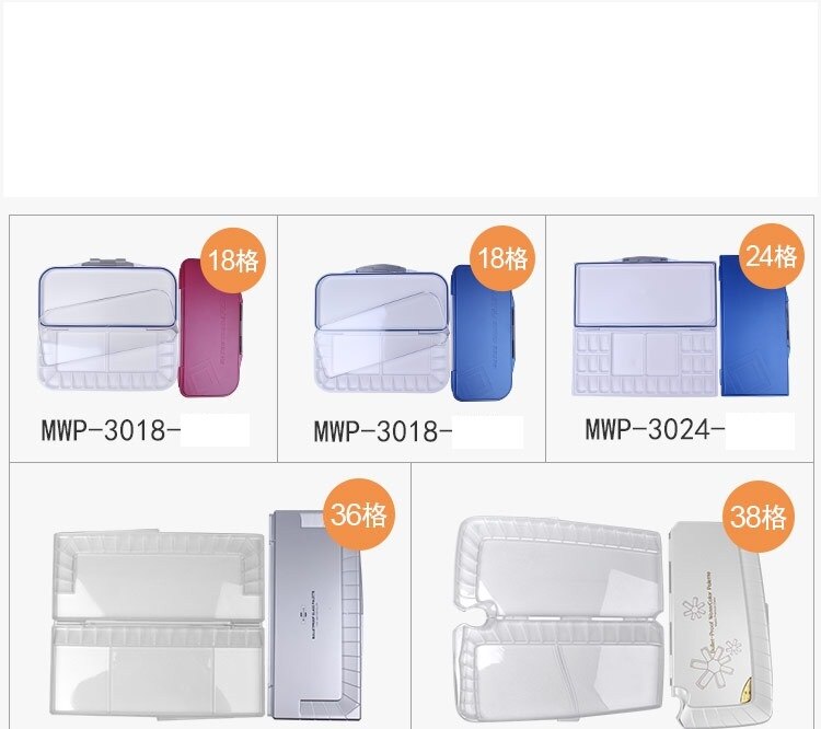 Originele Korea Mijello Aquarel Kleur Palet, Kogelvrij Glas Palet 18 Rooster Coral Kleur, Lege Plastic Box, kunstenaar