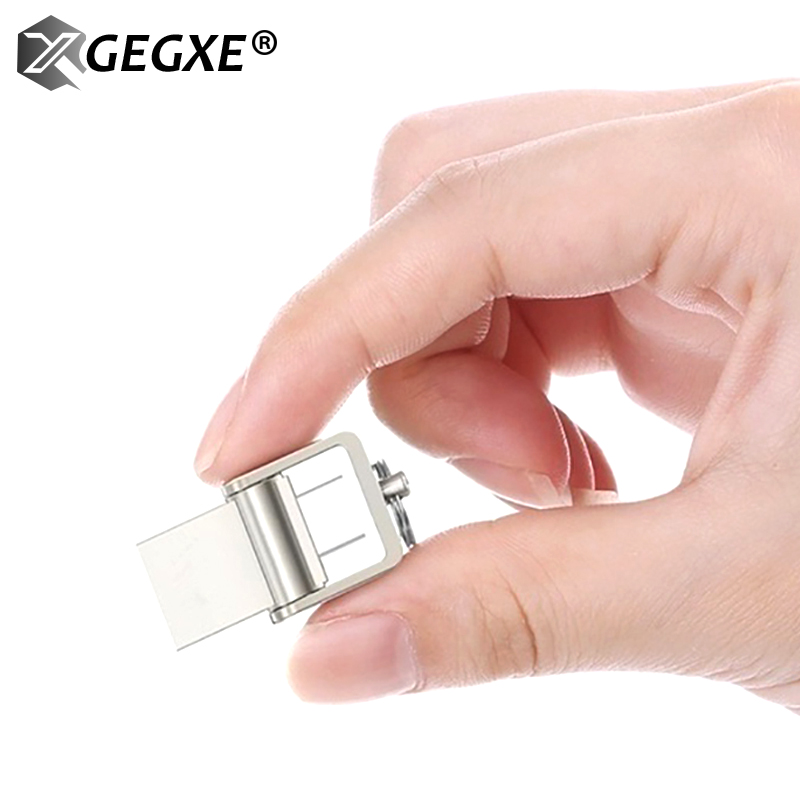 Usb Flash Drive Otg 8 Gb 16 Gb 32 Gb 64 Gb USB2.0 Pen Drive Opvouwbare Pendrive 3.0 Metalen Usb stick Voor Android