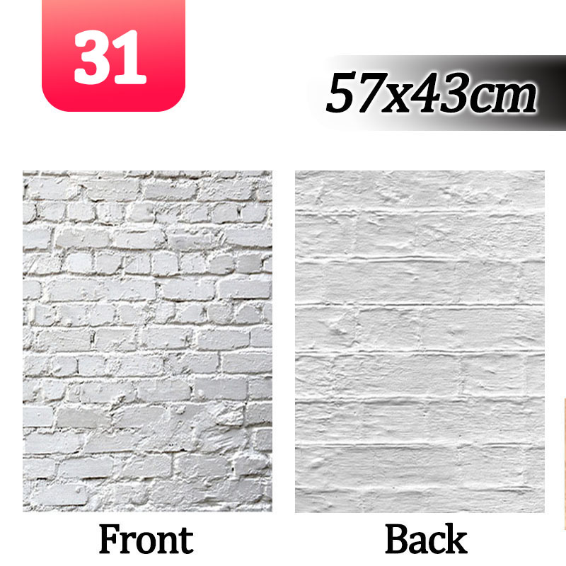 Fondos de fotografía de mármol 57*43CM 2 caras grano de madera foto fondo papel tapiz estudio productos impermeables accesorios fotográficos: Café