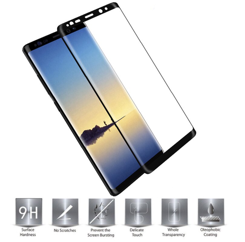 Protective Glass for samsung galaxy s9 Screen Protector for Samsung galaxy note 9 S8 a8 a6 Cover 6D Full Curved film protector