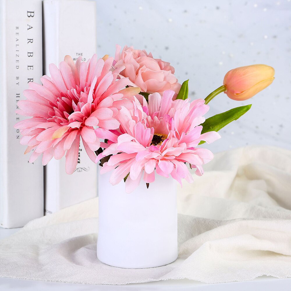 Mini Flower Hug Bucket Florist Bouquet Packing Barrel Flower Arrangement Box Storage Box for Valentine's Day Wedding Party