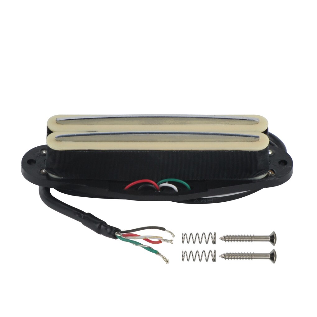 Floror – micro Humbucker double Rail , 4 fils, en céramique, pièces de guitare électrique, noir/blanc/jaune au choix: Yellow