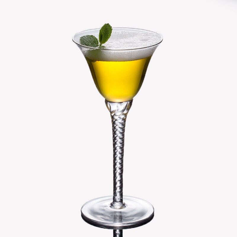 Lead-Free Crystal Screw Cocktail Glass 100ML Martini Goblet Bar Wine Glass: Default Title