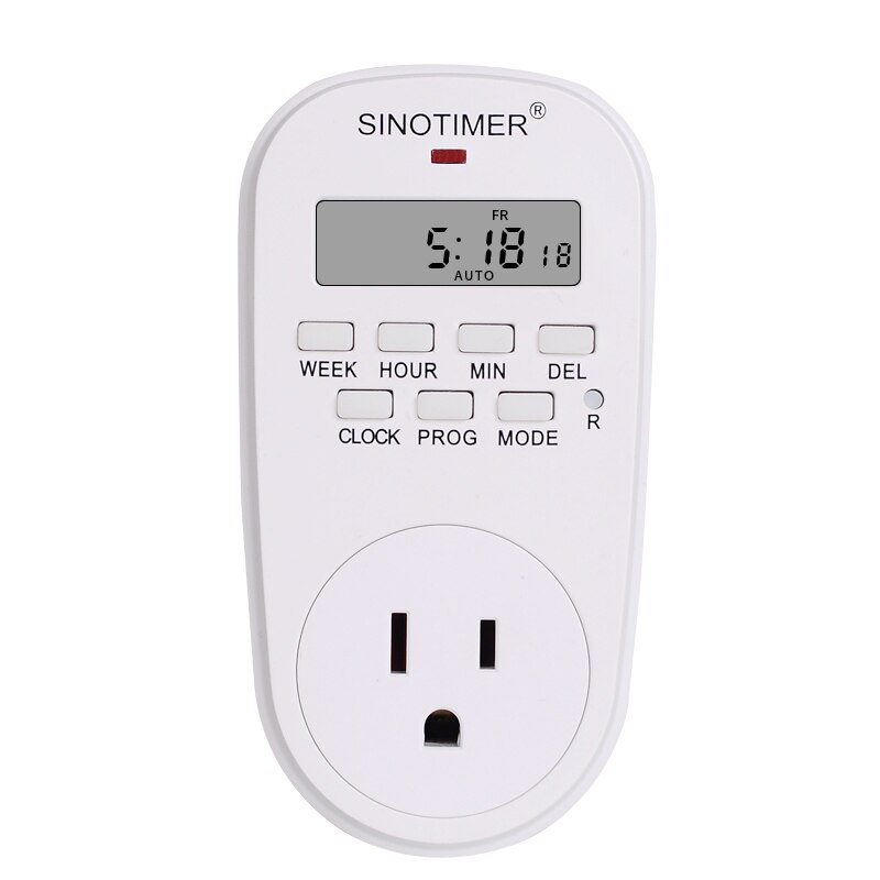 Dk stikkontakt elektrisk 7 dages ugentlig programmerbar digital stikkontakt timer switch tid relæ vægur strøm  ac230v 220v 50hz: Os stik