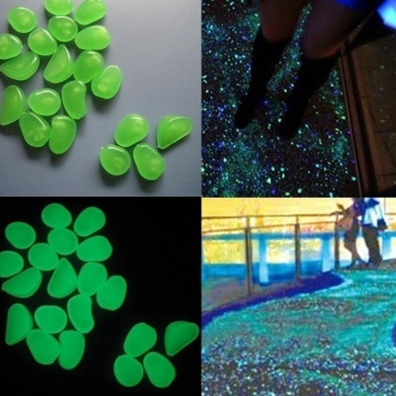 100Pcs Kleur Lichtgevende Steen Villa Tuinieren Aquarium Landschap Pebble Kunstmatige Lichtgevende Steen