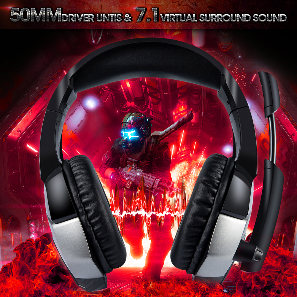3.5mm Gaming Headset W/MIC LED Headphones Surround For PC Laptop Xbox-One Headphone Mic Headset 3.5mm Wired Gaming Headset