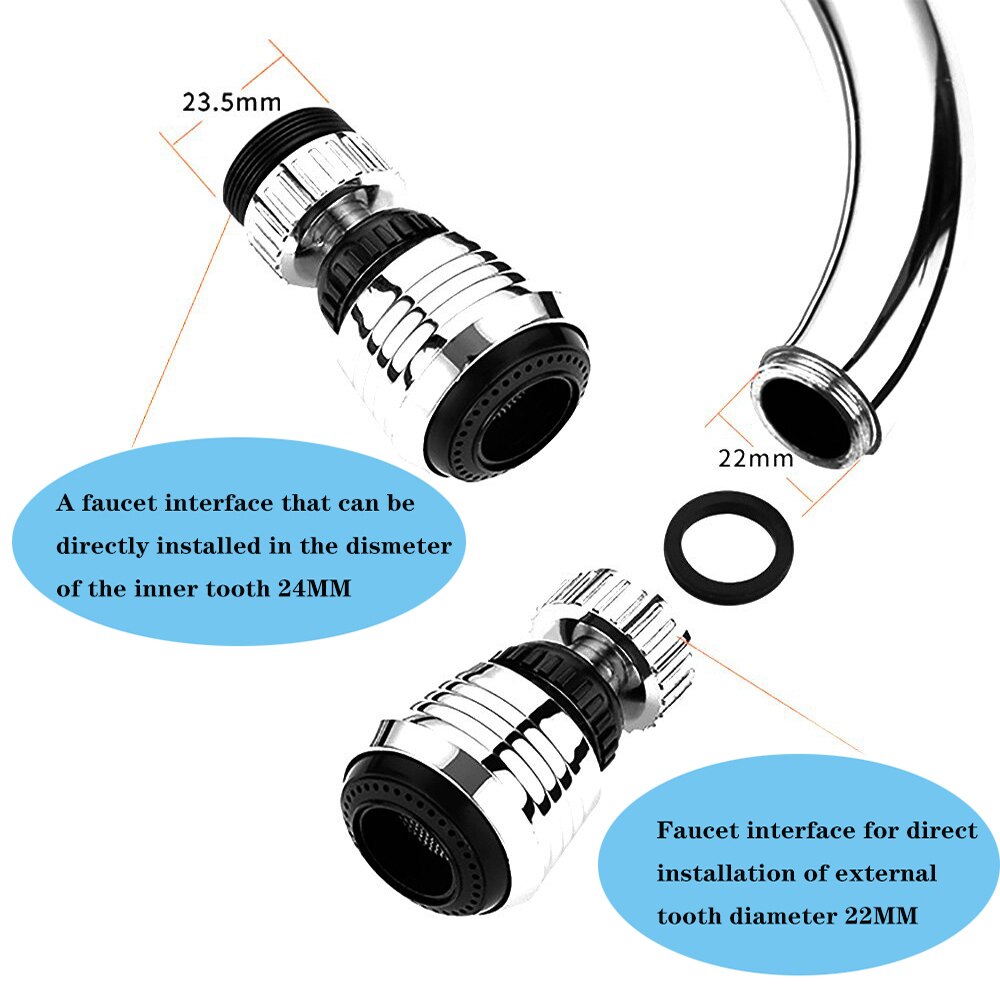 Anpro 360 Graden Swivel Keukenkraan Beluchter Verstelbare Dual Mode Sproeier Filter Diffuser Waterbesparende Nozzle Kraan Connector