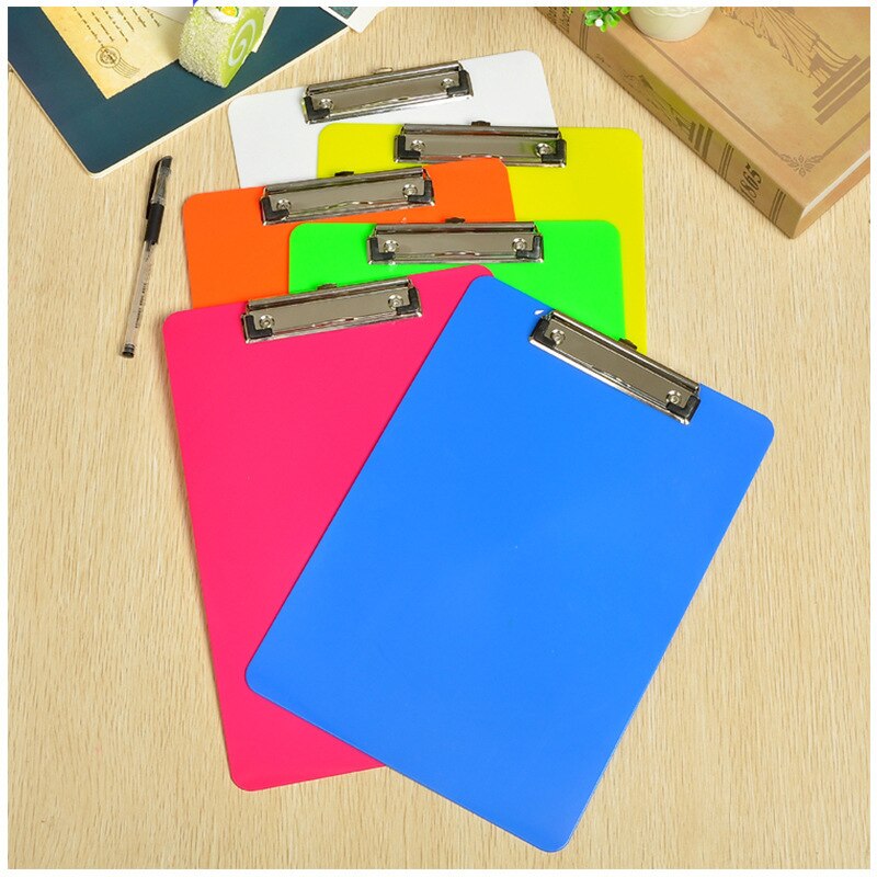 A4 1 Pc Plastic Writing Board Simple File Folder Office Word Pad Stationery Clip File Paper File Folder Holder School Supplies
