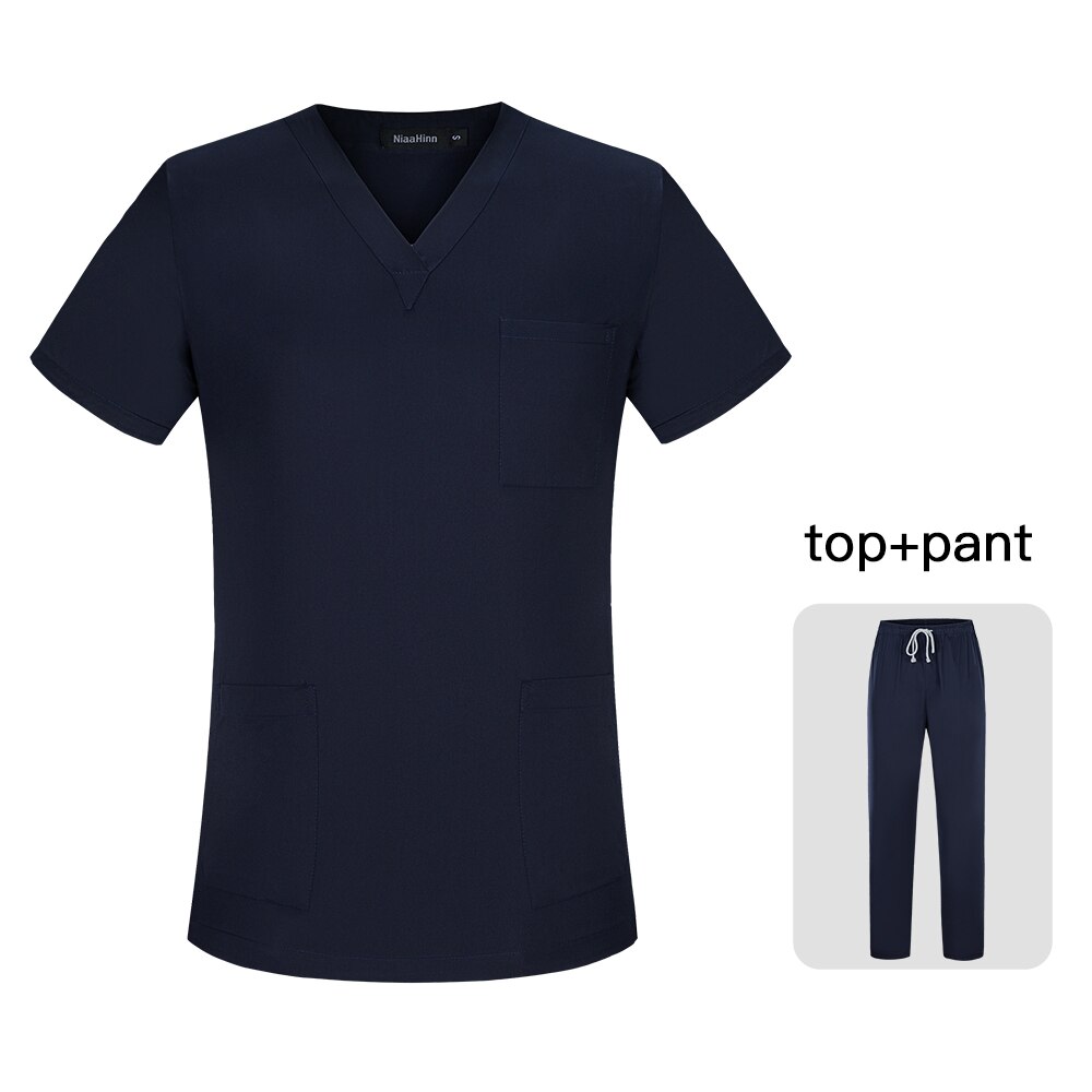 Spa Uniforms Beautician Scrubs Work Set Tops+Pants Beauty Salon Work Wear V Collar Scrubs Women Uniforms Short Sleeved Lab Coats