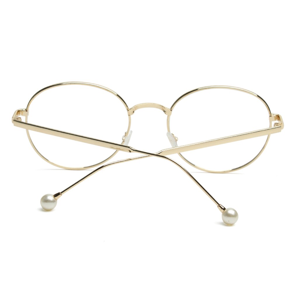 1pc Metal Anti-Blue Light Glasses Unisex Ultralight Round Metal Frame Computer Glasses Blocking Eyeglasses Flat Mirror Eyewear
