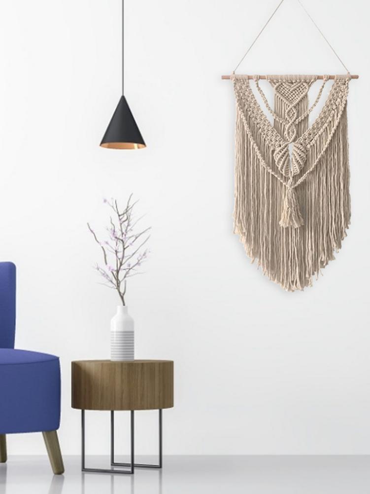 Macrame Woven Wall Hanging Chic Bohemian Home Geometric Art Decor Beautiful Apartment Dorm Room Decoration