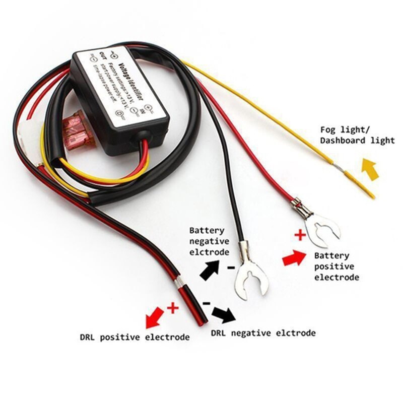 DRL Controller Auto Car LED Daytime Running Light Automatic ON/OFF Harness Controller Module DRL Relay 12-18V Fog Light Control