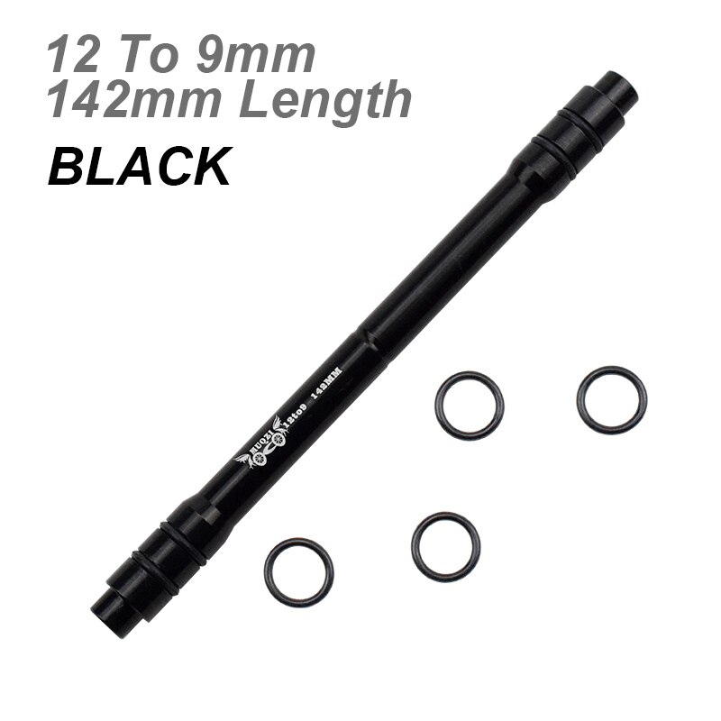 Moyeu de roue de vtt en alliage, adaptateur QR à dégagement rapide, axe 12/15mm à 9MM, 100 110 135 142 148MM: 12-9mm 142mm Black