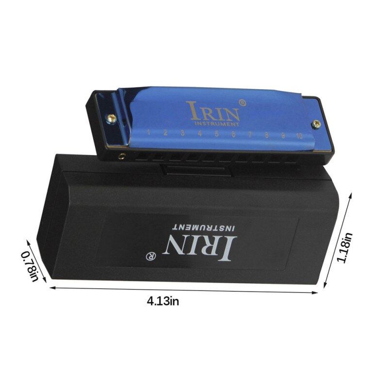 IRIN 10 hole 20 tone C tone blues harmonica jazz rock folk organ woodwind instrument