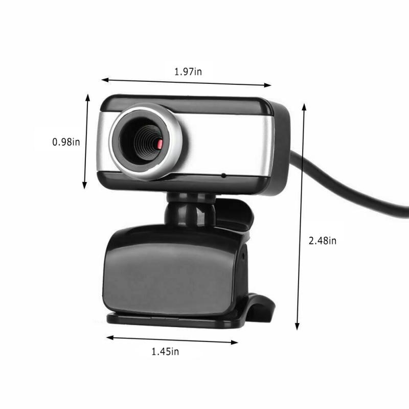 High-Definition Usb 2.0 Webcam High-Resolution Laptop Camera Built-In Microphone Noise Reduction Webcam ABS Rotatable Camera