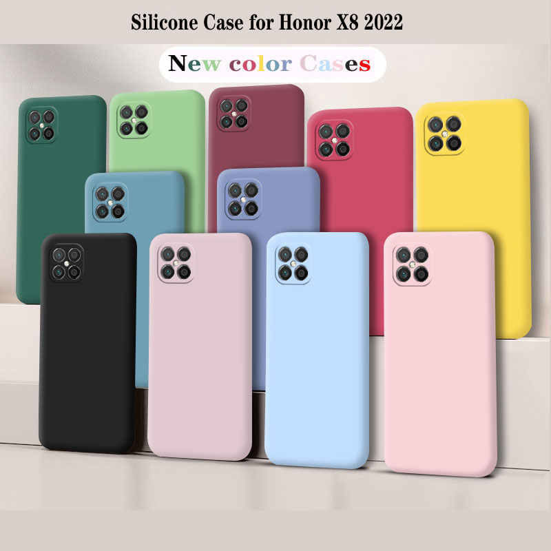 Pour Honor X8 étui Fundas Honor X8 2022 housse originale antichoc TPU liquide silicone protection téléphone couverture arrière Honor X 8