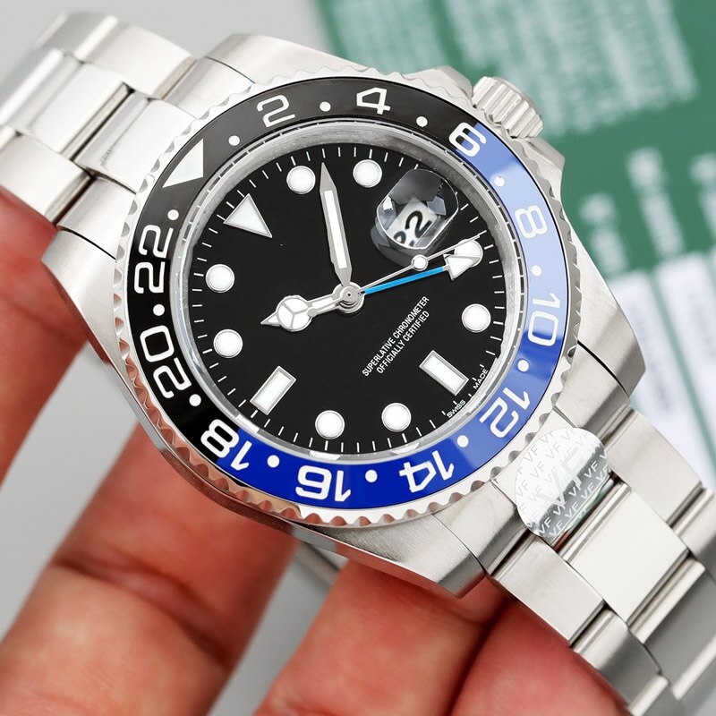Relojes de pulsera de lujo de cerámica de gama alta de la RLX para hombre con movimiento mecánico AAA SS automático de para hombre: 5