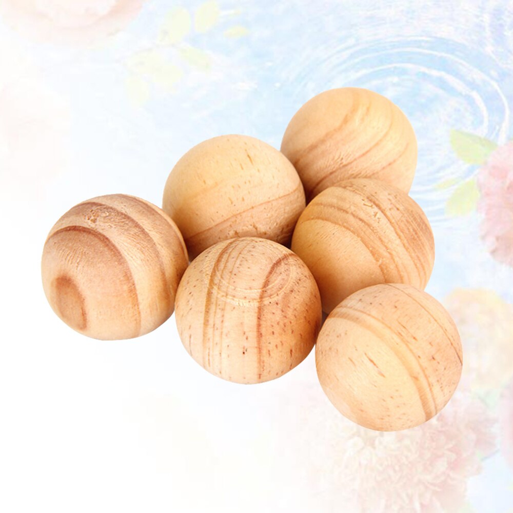 20pcs Mildew-proof Moth-proof Insect Repellent Wood Balls for Drawers Storage Boxes Closets
