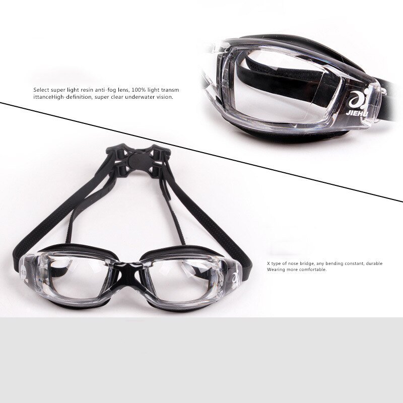 Plain/Myopia Swimming Glasses Waterproof Swim Diving Goggles 150-800 Degree Prescription Glasses HD Anti-fog Swimming Goggles
