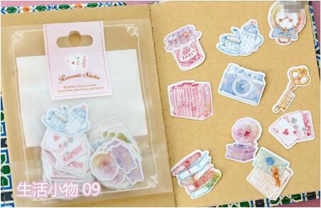 Autocollants décoratifs flocons coeur étoile fleur Scrapbooking, étiquette flocons mignon Kawaii pour Album journal intime, pour élèves de l&#39;école, DIY bricolage, 70 pièces/paquet: 9