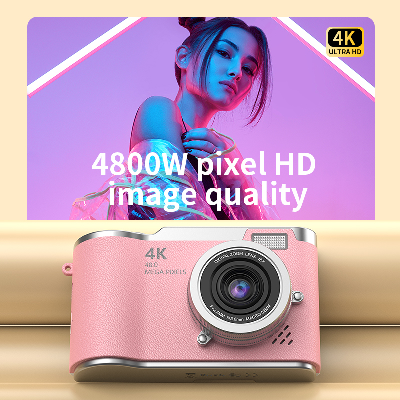 Cámara digital 4K 48MP cámara de fotografía videocámara cámaras recargables videocámara con pantalla de 2,4 pulgadas para niños adultos principiantes