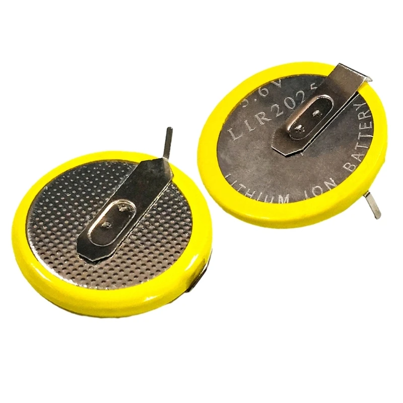 2er-Pack LIR2025 LIR 2025 3,6-V-Lithium-Akkus mit Stiften für Fernbedienungsuhren, Taschenrechner, Uhren