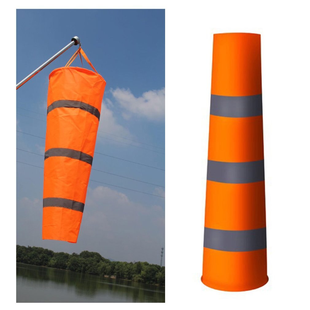 Three reflective strips thickened waterproof wind vane windsock Wind blowing Thick steel tube Waterproof Weather vane