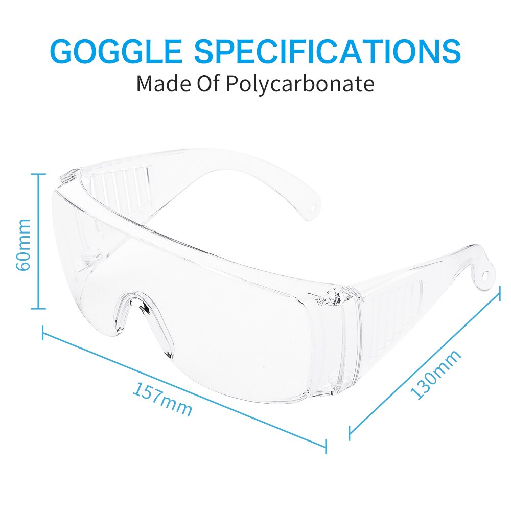Unisex Safety Goggles Glasses Eye Protection Anti-Fog Seal Goggles Anti Chemical Splash Prevent Goggles Protective Gears Glasses