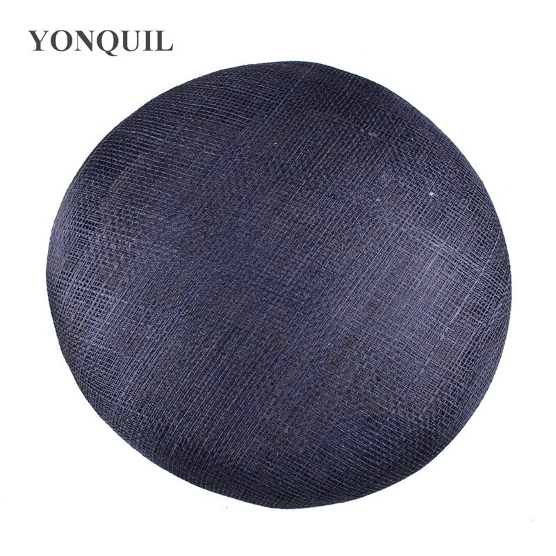 Sinamay-sombreros de 4 capas para mujer, Bases de tocado redondas de 15 CM, de , accesorios para el cabello para de boda: navy