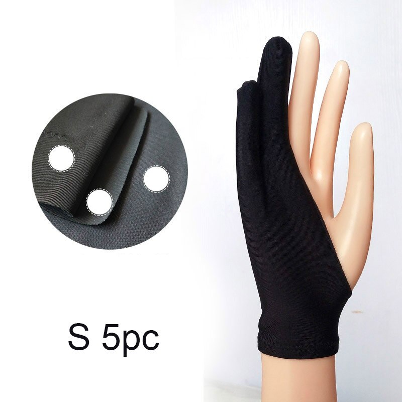 5pz guanti da dito per tavoletta da disegno/pittura per IPad antivegetativa/tocco tavoletta guanti da dito sia per mano destra/sinistra: S 5pezzi