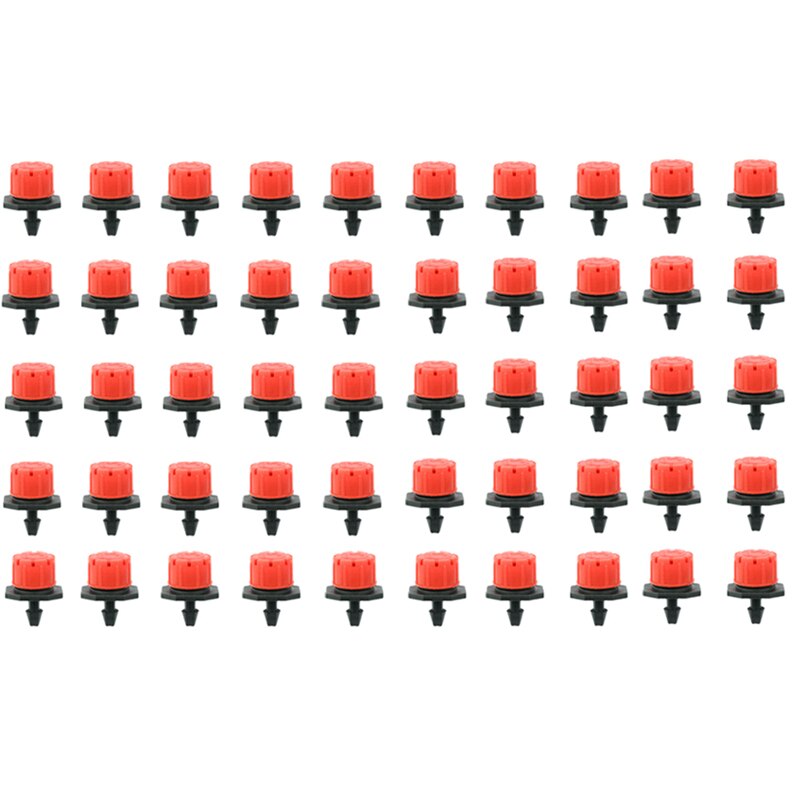 10-50pcs Adjustable Micro Drip Irrigation System Watering Sprinklers Red Head Micro Flow Drip Anti-clogging Emitter Dripper: 50PCS